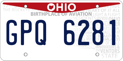 OH license plate GPQ6281
