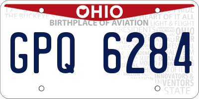 OH license plate GPQ6284