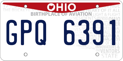 OH license plate GPQ6391