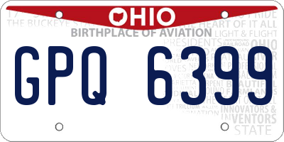 OH license plate GPQ6399