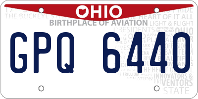 OH license plate GPQ6440
