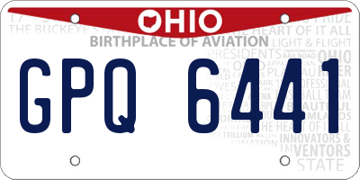 OH license plate GPQ6441