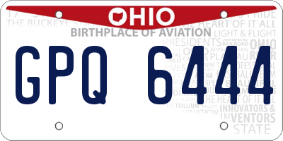 OH license plate GPQ6444