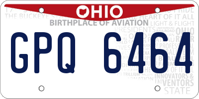OH license plate GPQ6464