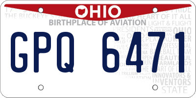 OH license plate GPQ6471