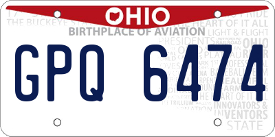 OH license plate GPQ6474