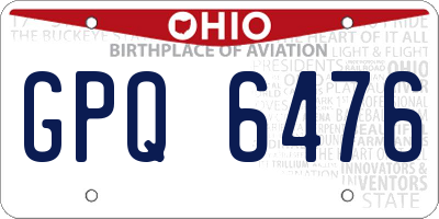 OH license plate GPQ6476