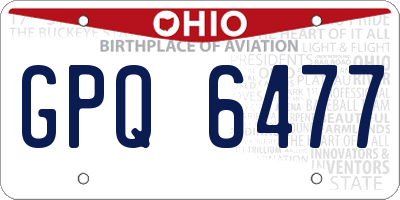 OH license plate GPQ6477