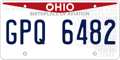 OH license plate GPQ6482