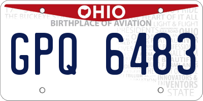 OH license plate GPQ6483