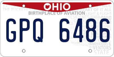 OH license plate GPQ6486