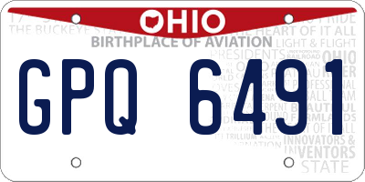OH license plate GPQ6491