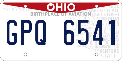 OH license plate GPQ6541