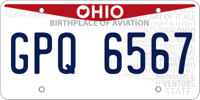 OH license plate GPQ6567