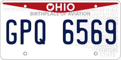 OH license plate GPQ6569