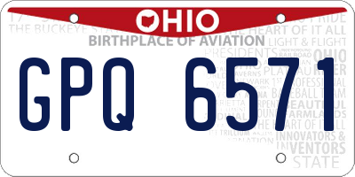 OH license plate GPQ6571