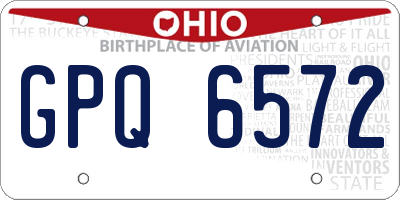 OH license plate GPQ6572