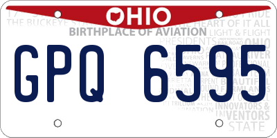 OH license plate GPQ6595