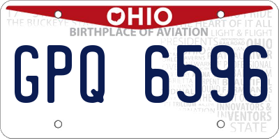 OH license plate GPQ6596