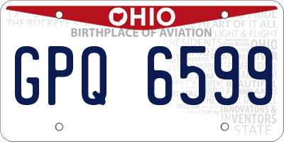OH license plate GPQ6599
