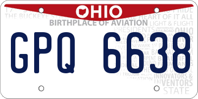 OH license plate GPQ6638