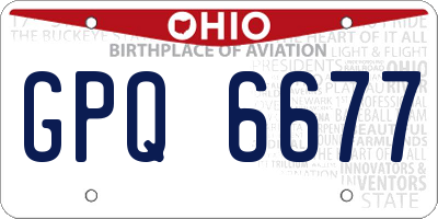 OH license plate GPQ6677
