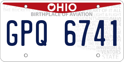 OH license plate GPQ6741