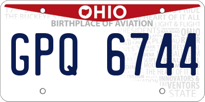 OH license plate GPQ6744