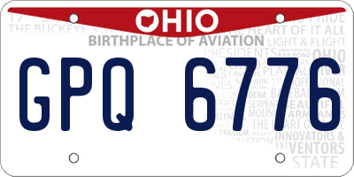 OH license plate GPQ6776