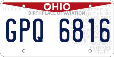 OH license plate GPQ6816