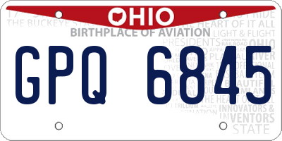 OH license plate GPQ6845