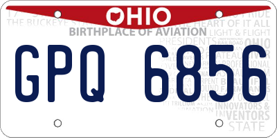 OH license plate GPQ6856