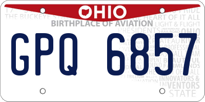 OH license plate GPQ6857