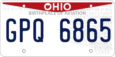OH license plate GPQ6865