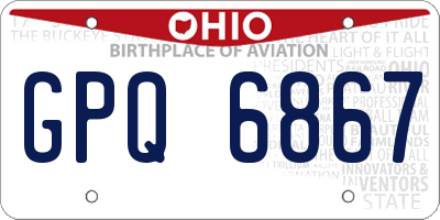 OH license plate GPQ6867