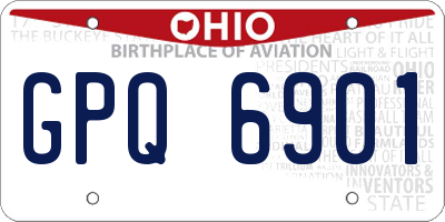OH license plate GPQ6901