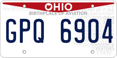 OH license plate GPQ6904