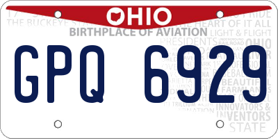 OH license plate GPQ6929