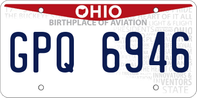 OH license plate GPQ6946