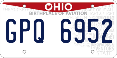 OH license plate GPQ6952