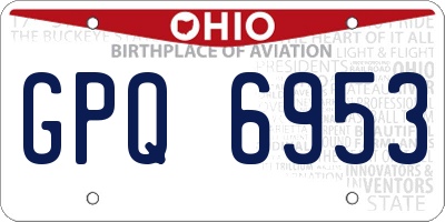 OH license plate GPQ6953