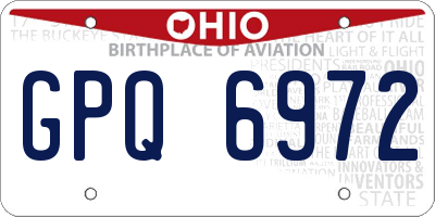OH license plate GPQ6972