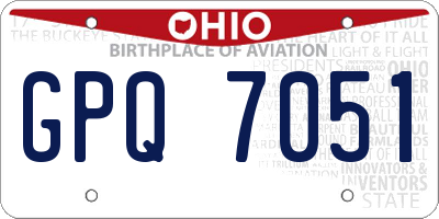 OH license plate GPQ7051