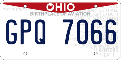 OH license plate GPQ7066