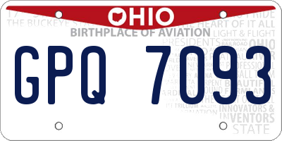 OH license plate GPQ7093
