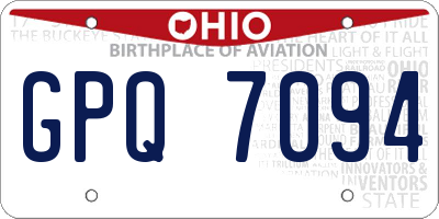 OH license plate GPQ7094