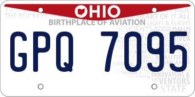 OH license plate GPQ7095