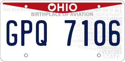 OH license plate GPQ7106