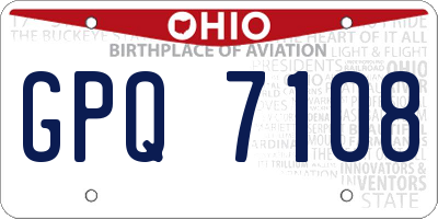 OH license plate GPQ7108
