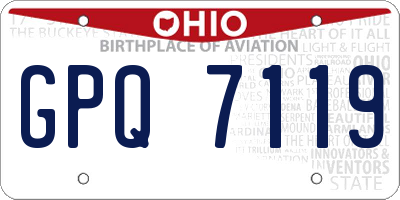 OH license plate GPQ7119